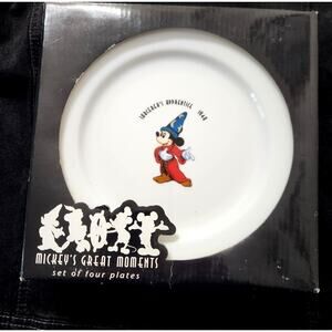 Disney Set of 4 Mickeys Great Moments Plates Size 8" in Packed in Original Box